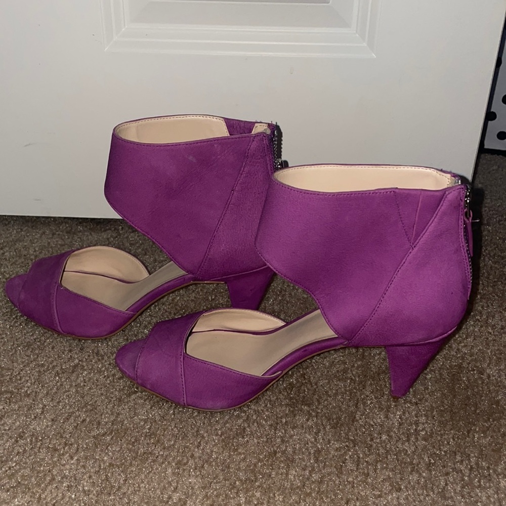 Nine West Purple/Fuchsia Ankle Heels Size 6
